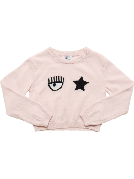 Chiara Ferragni: PULLOVER AUS WOLLMISCHUNG - Rosa - kids-girls_0 | Luisa Via Roma