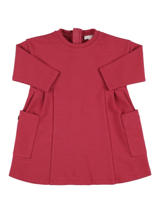 Chloé: Vestito in misto cotone organico - Rosa Scuro - kids-girls_0 | Luisa Via Roma