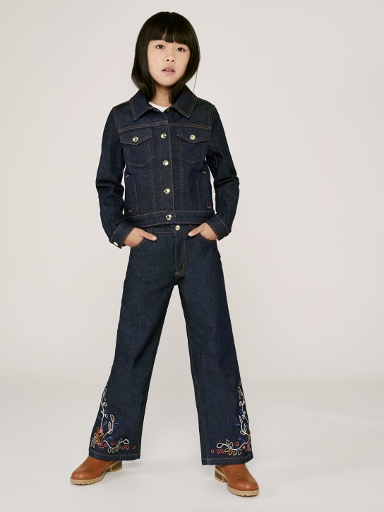 Chloé: オーガニックコットン＆リサイクルデニムジーンズ - デニム - kids-girls_1 | Luisa Via Roma