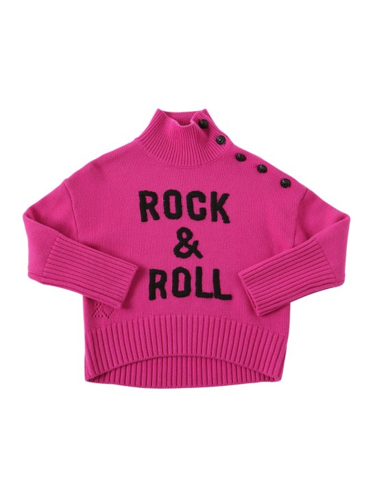 Zadig&Voltaire: Wool blend knit sweater - kids-girls_0 | Luisa Via Roma