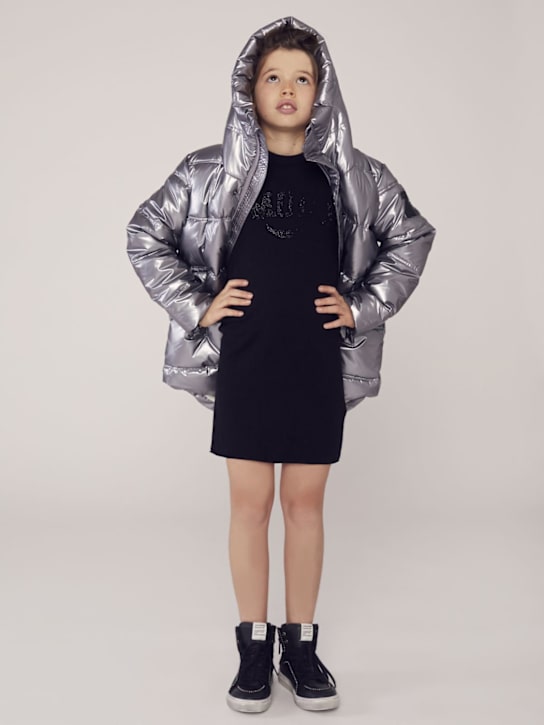 Zadig&Voltaire: Vestito in maglia di lana e cashmere riciclata - Nero - kids-girls_1 | Luisa Via Roma