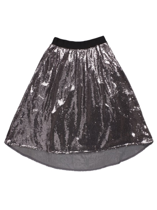 Zadig&Voltaire: Embroidered sequins long skirt - Silver - kids-girls_0 | Luisa Via Roma