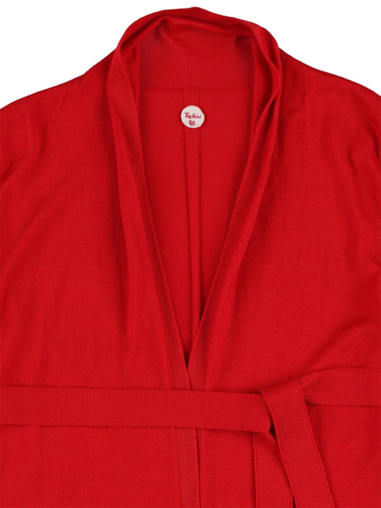 The Row: Cardigan Huey in maglia di cashmere e seta - Rosso - kids-girls_1 | Luisa Via Roma