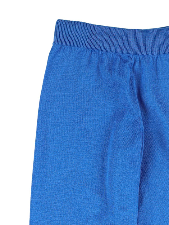 The Row: Pantaloni Louie in maglia di cashmere e seta - Celeste - kids-boys_1 | Luisa Via Roma