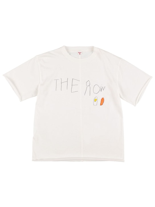 The Row: Camiseta boxy oversize de algodón orgánico - Blanco - kids-girls_0 | Luisa Via Roma