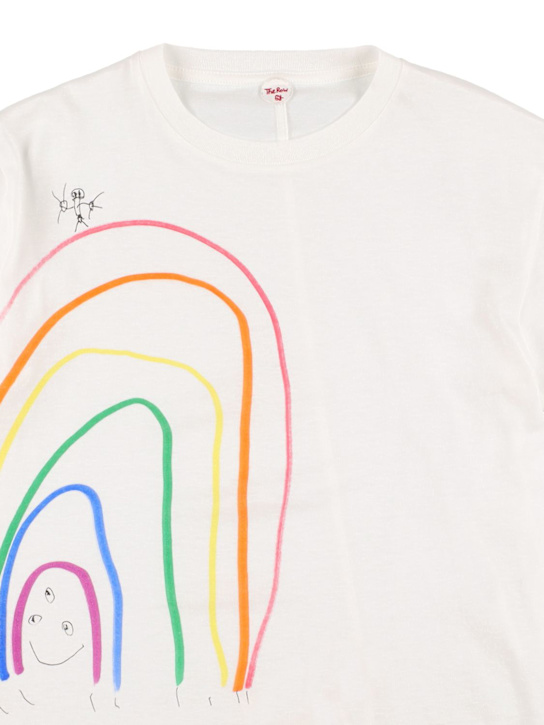 The Row: T-shirt boxy fit in maglia di cotone organico - Bianco - kids-girls_1 | Luisa Via Roma