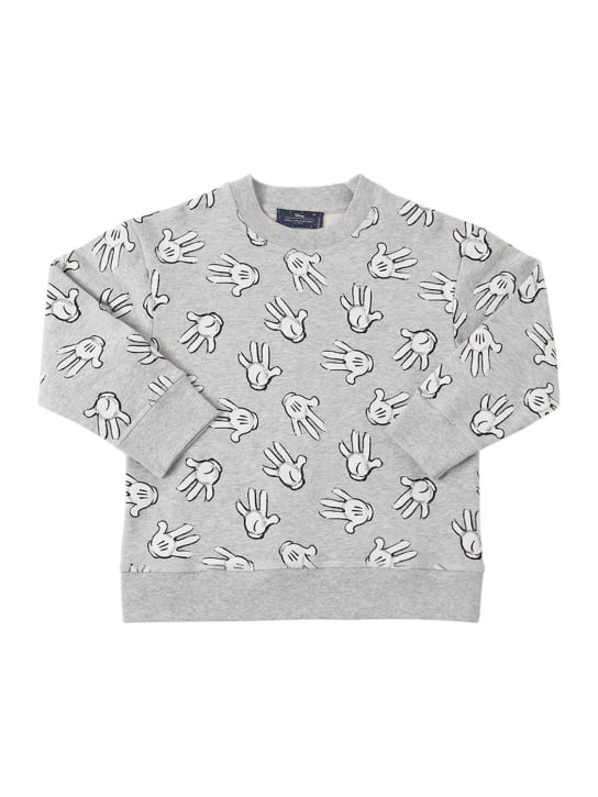 Stella McCartney Kids: BEDRUCKTER PULLOVER AUS BIO-BAUMWOLLE - Grau - kids-boys_0 | Luisa Via Roma