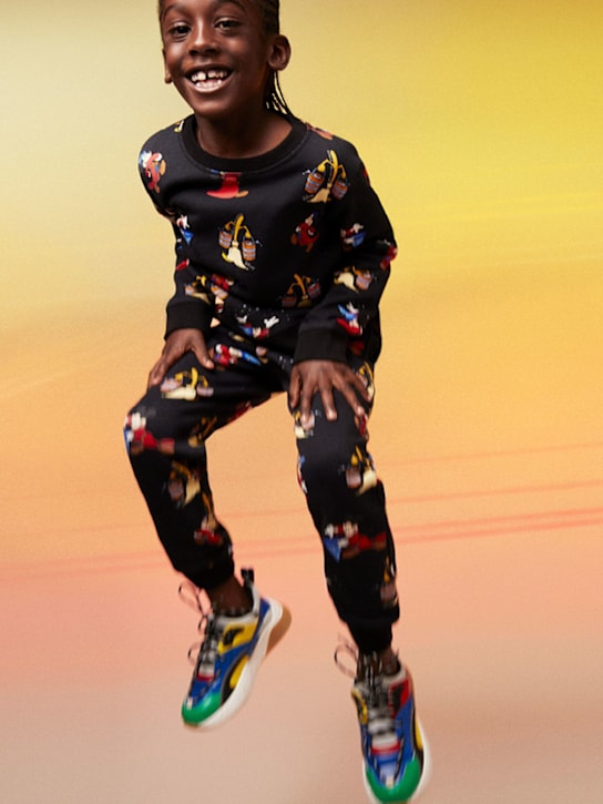 Stella McCartney Kids: Sudadera de algodón orgánico estampada - Negro - kids-boys_1 | Luisa Via Roma