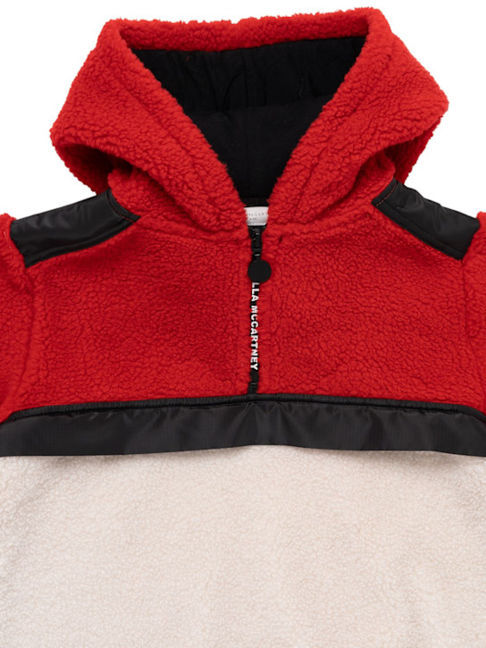 Stella McCartney Kids: Recycelte Teddyjacke - Rot/Weiß - kids-boys_1 | Luisa Via Roma