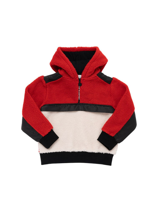 Stella McCartney Kids: Recycelte Teddyjacke - Rot/Weiß - kids-boys_0 | Luisa Via Roma