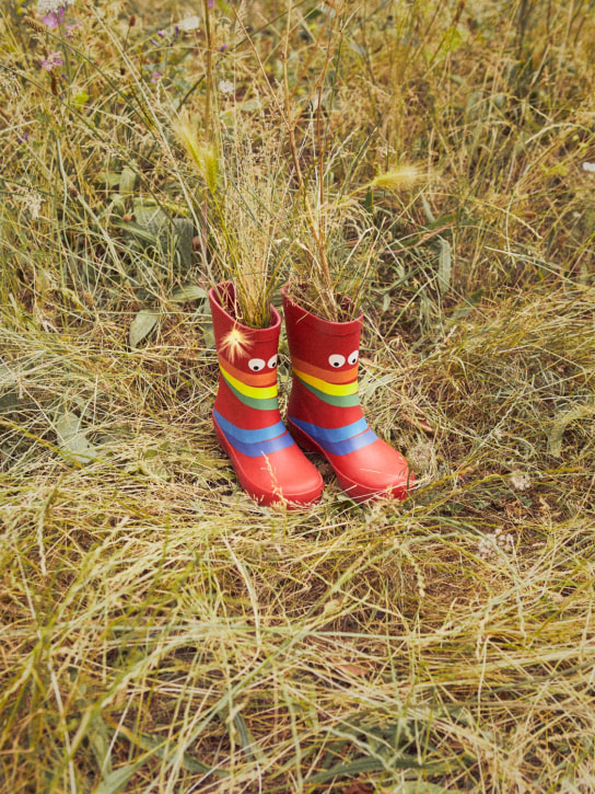 Stella McCartney Kids: REGENSTIEFEL AUS GUMMI MIT DRUCK - Rot - kids-girls_1 | Luisa Via Roma