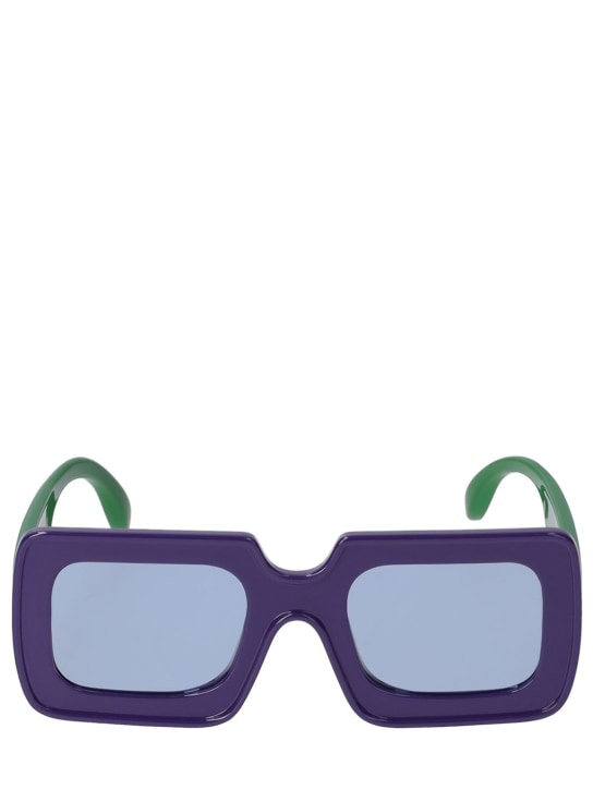 The Animals Observatory: Logo印花再生聚酯太阳镜 - 紫色/绿色 - kids-girls_0 | Luisa Via Roma
