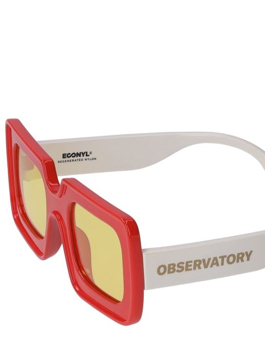 The Animals Observatory: Logo print recycled poly sunglasses - Red/White - kids-girls_1 | Luisa Via Roma