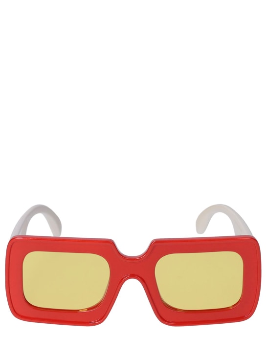 The Animals Observatory: Logo print recycled poly sunglasses - Red/White - kids-girls_0 | Luisa Via Roma