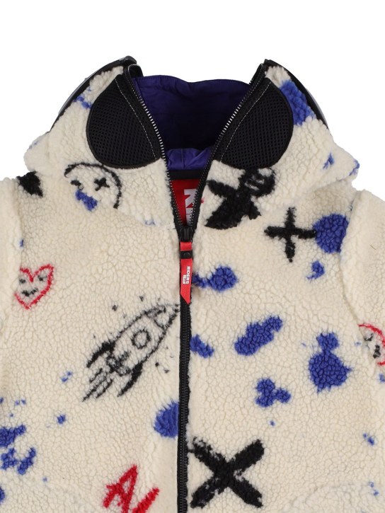 Ai Riders: All over print hooded teddy jacket - kids-boys_1 | Luisa Via Roma