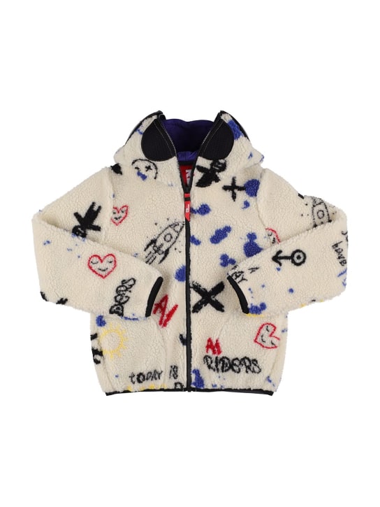 Ai Riders: All over print hooded teddy jacket - kids-boys_0 | Luisa Via Roma