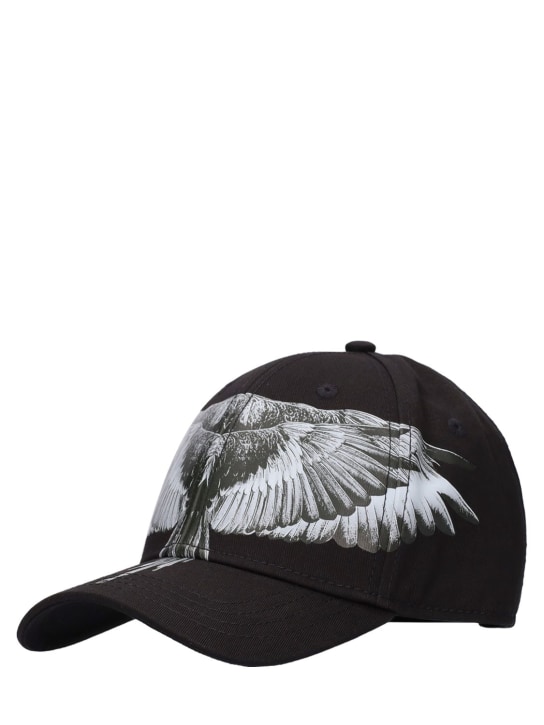 Marcelo Burlon County Of Milan: Wings ギャバジンキャップ - ブラック - kids-boys_1 | Luisa Via Roma