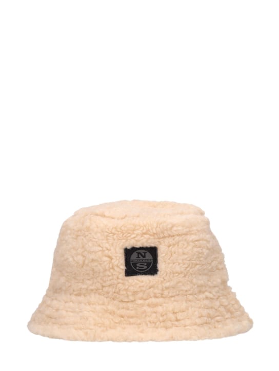 North Sails: Bob en teddy recyclé avec patch - Beige - kids-boys_0 | Luisa Via Roma