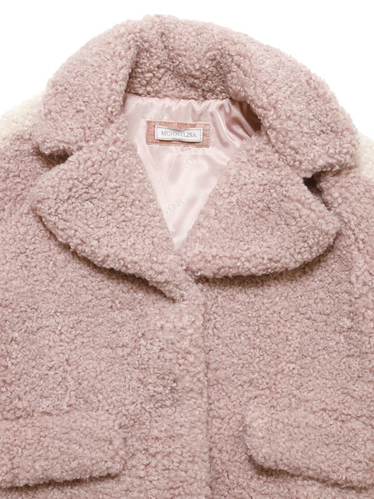 Monnalisa: MANTEL AUS KUNSTSHEARLING - Rosa - kids-girls_1 | Luisa Via Roma