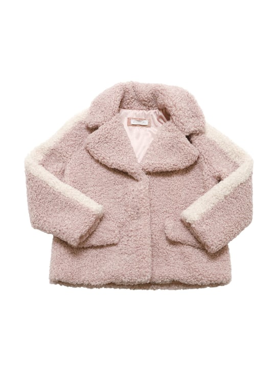 Monnalisa: MANTEL AUS KUNSTSHEARLING - Rosa - kids-girls_0 | Luisa Via Roma