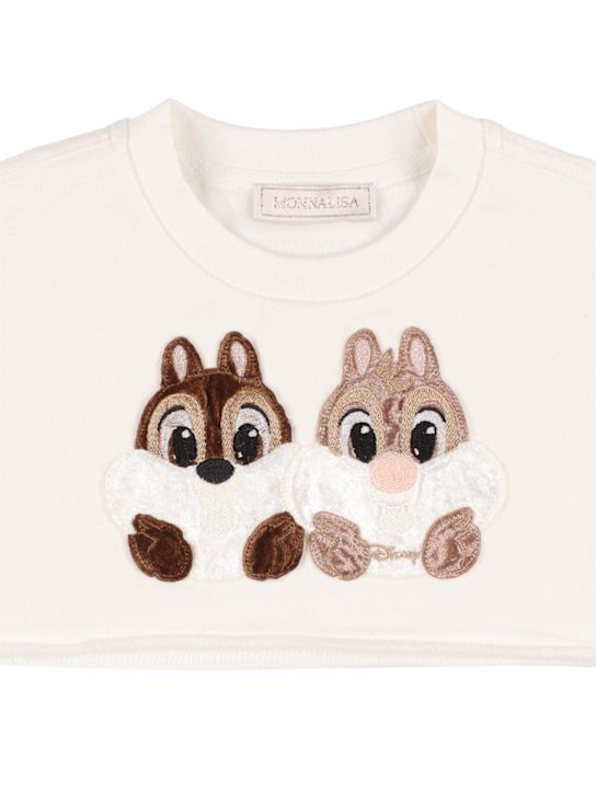 Monnalisa: SWEATSHIRT AUS BAUMWOLLE MIT DRUCK - Weiß - kids-girls_1 | Luisa Via Roma