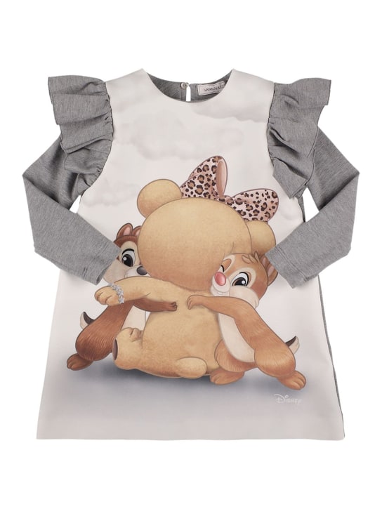 Monnalisa: Vestito Chip ‘n’ Dale stampato - Grigio - kids-girls_0 | Luisa Via Roma