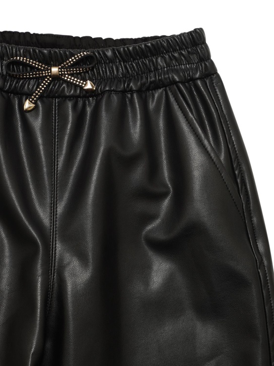 Monnalisa: Pantaloni in similpelle - Nero - kids-girls_1 | Luisa Via Roma