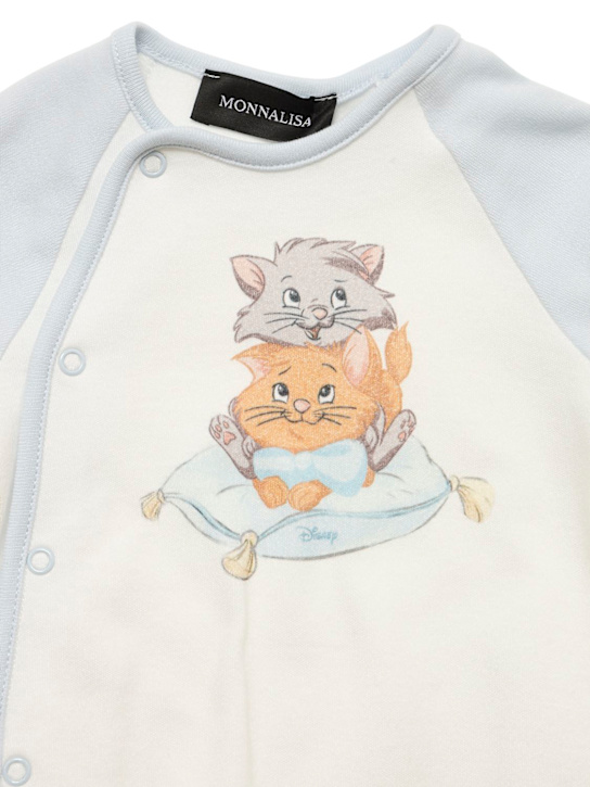 Monnalisa: Pelele de algodón interlock con estampado - Blanco - kids-boys_1 | Luisa Via Roma