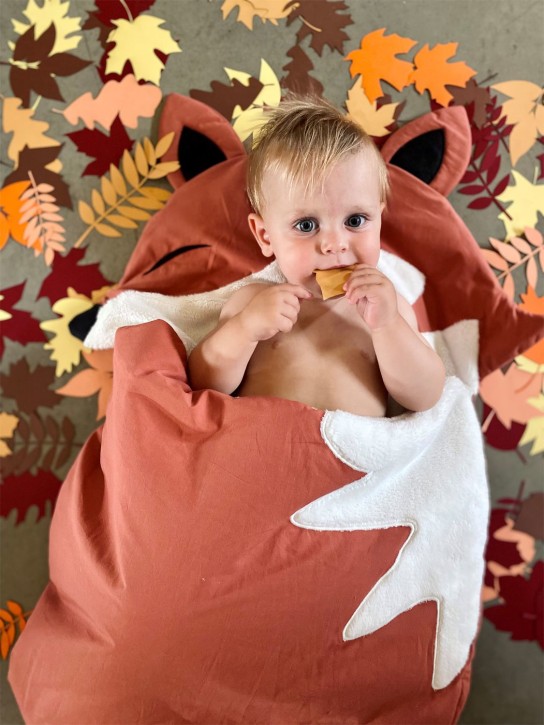 BABY BITES: Fox cotton newborn sleeping bag - kids-girls_1 | Luisa Via Roma