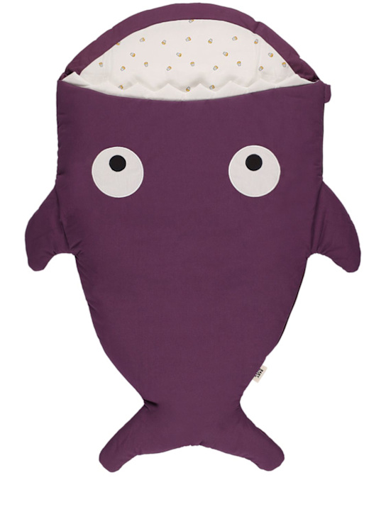 BABY BITES: Shark コットンベビースリーピングバッグ - パープル - kids-girls_0 | Luisa Via Roma