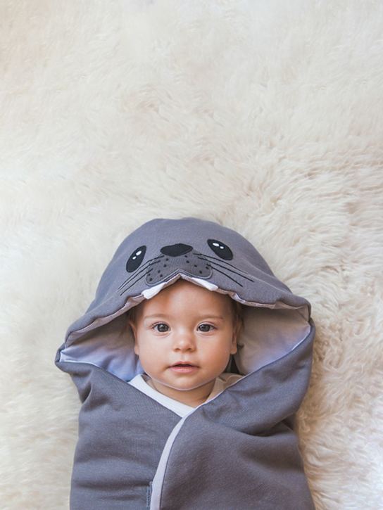 BABY BITES: Seal コットンラップブランケット - グレー - kids-girls_1 | Luisa Via Roma
