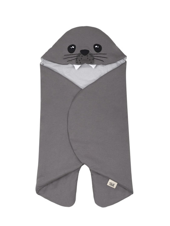 BABY BITES: Seal コットンラップブランケット - グレー - kids-girls_0 | Luisa Via Roma