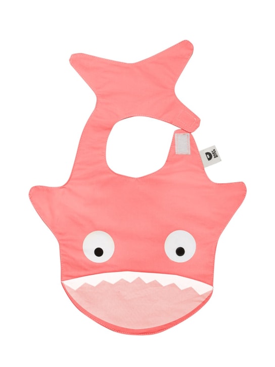 BABY BITES: Shark waterproof cotton bib - Pembe - kids-girls_0 | Luisa Via Roma