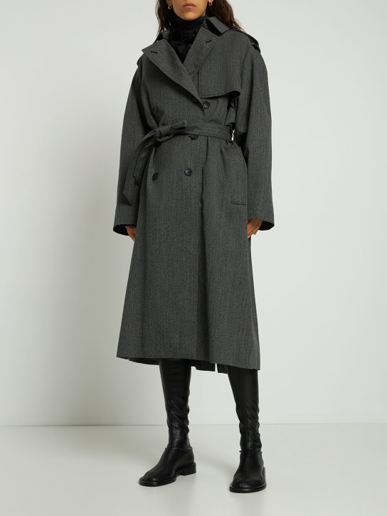 Isabel Marant: Trench-coat en laine Jepson - women_1 | Luisa Via Roma
