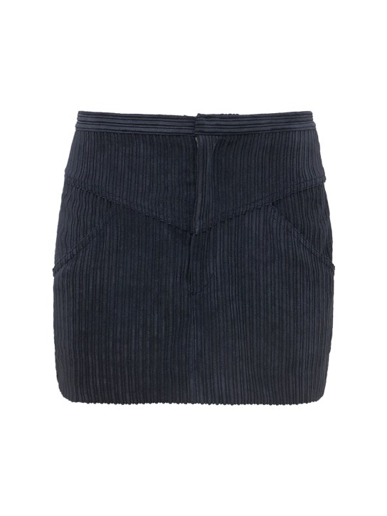 Isabel Marant: Minigonna Melva in millerighe - Blu Scuro - women_0 | Luisa Via Roma