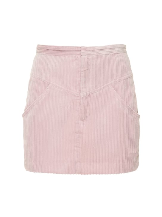 Isabel Marant: Melva灯芯绒迷你短裙 - 粉色 - women_0 | Luisa Via Roma