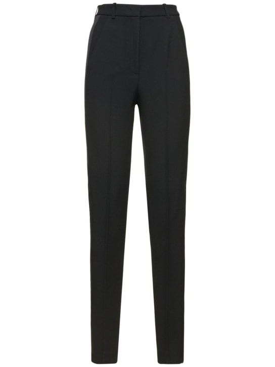 Michael Kors Collection: Crepe sable tuxedo pants - Black - women_0 | Luisa Via Roma