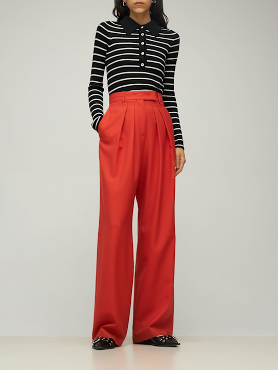 Rochas: Hose aus Wollkrepp - Orange - women_1 | Luisa Via Roma