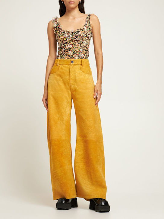 Marni: Flower print bodysuit - Multicolor - women_1 | Luisa Via Roma