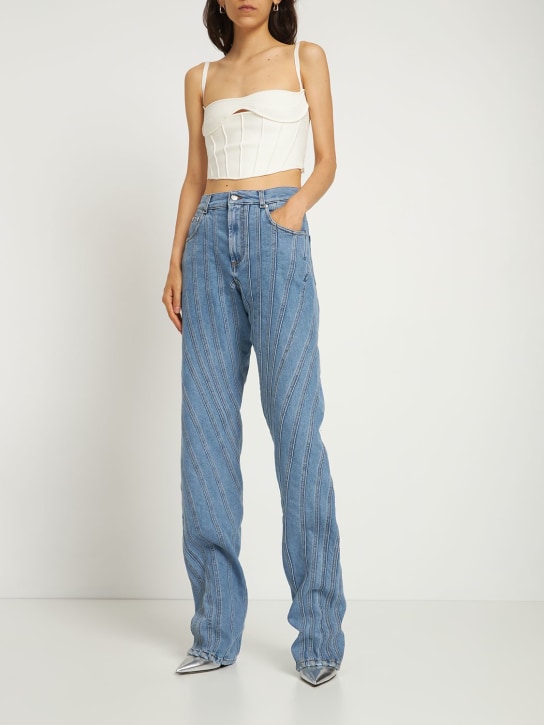 Denim low waist baggy spiral jeans - Thumbnail 2