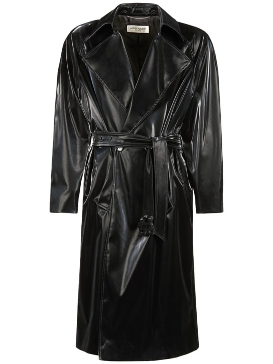 Vinyl hot sale coat black