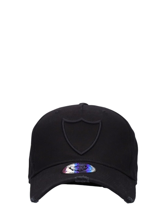 HTC Los Angeles: Embroidered logo cotton baseball cap - Siyah - men_0 | Luisa Via Roma