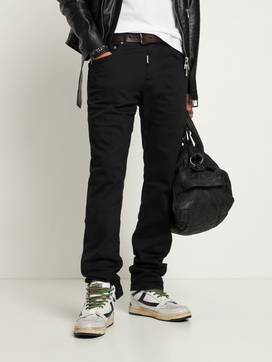 HTC Los Angeles: Sneakers montantes en cuir Starlight - Blanc/Noir - men_1 | Luisa Via Roma