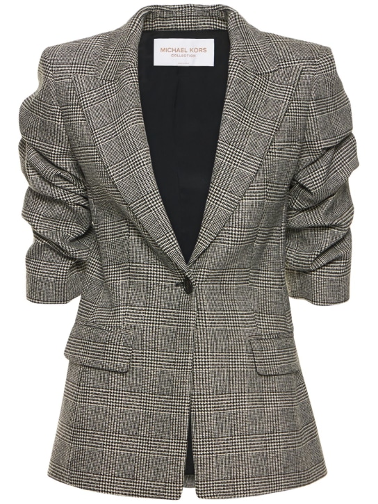 Michael Kors Collection: Blazer aus Stretch-Wollflanell - Bunt - women_0 | Luisa Via Roma