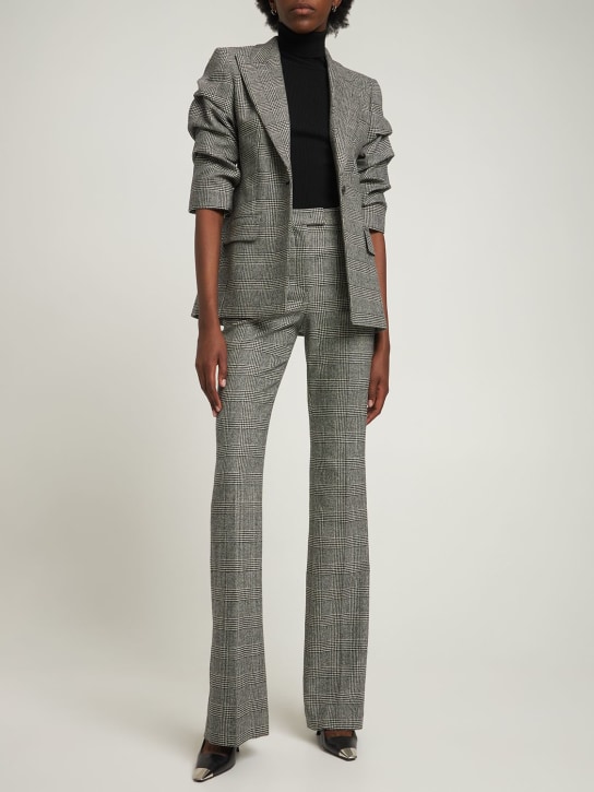 Michael Kors Collection: Pantalón de franela de lana - Multicolor - women_1 | Luisa Via Roma