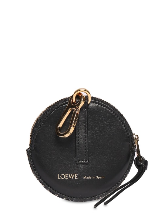 Loewe: Anagram jacquard & leather key holder - women_1 | Luisa Via Roma