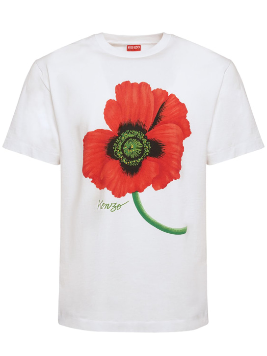 Kenzo Paris: Camiseta de jersey de algodón estampado - men_0 | Luisa Via Roma