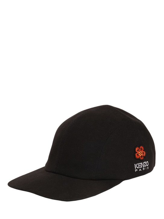 Kenzo Paris: Boke embroidered cotton baseball hat - Black - men_0 | Luisa Via Roma