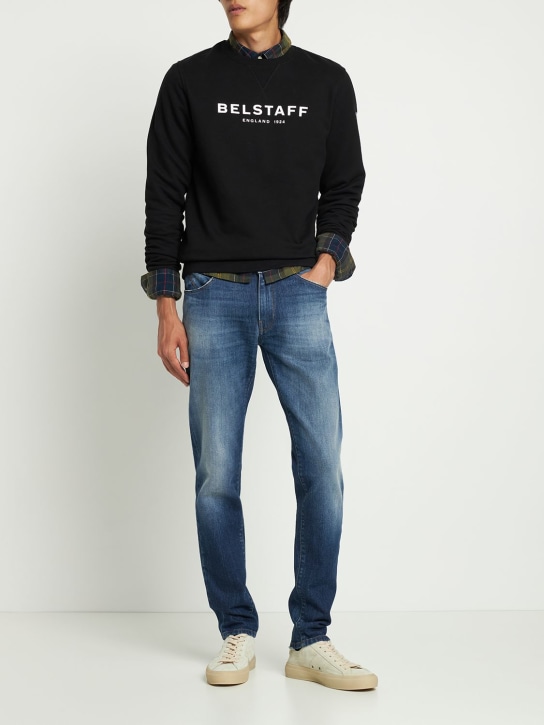 Belstaff: Felpa in cotone con logo - men_1 | Luisa Via Roma