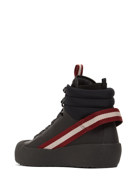 Bally: Clyde leather & tech coated hiking boots - Black - men_3 | Luisa Via Roma